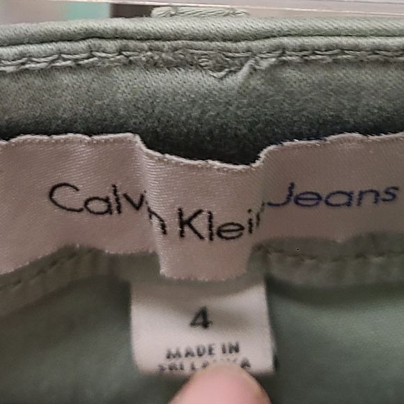 Calvin Klein Sage Green Skinny Jeans size 4 - Picture 4 of 9